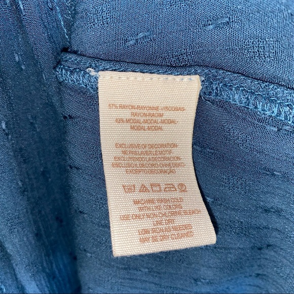 Free People Canyon Rose Blue Peasant Top - Picture 12 of 12